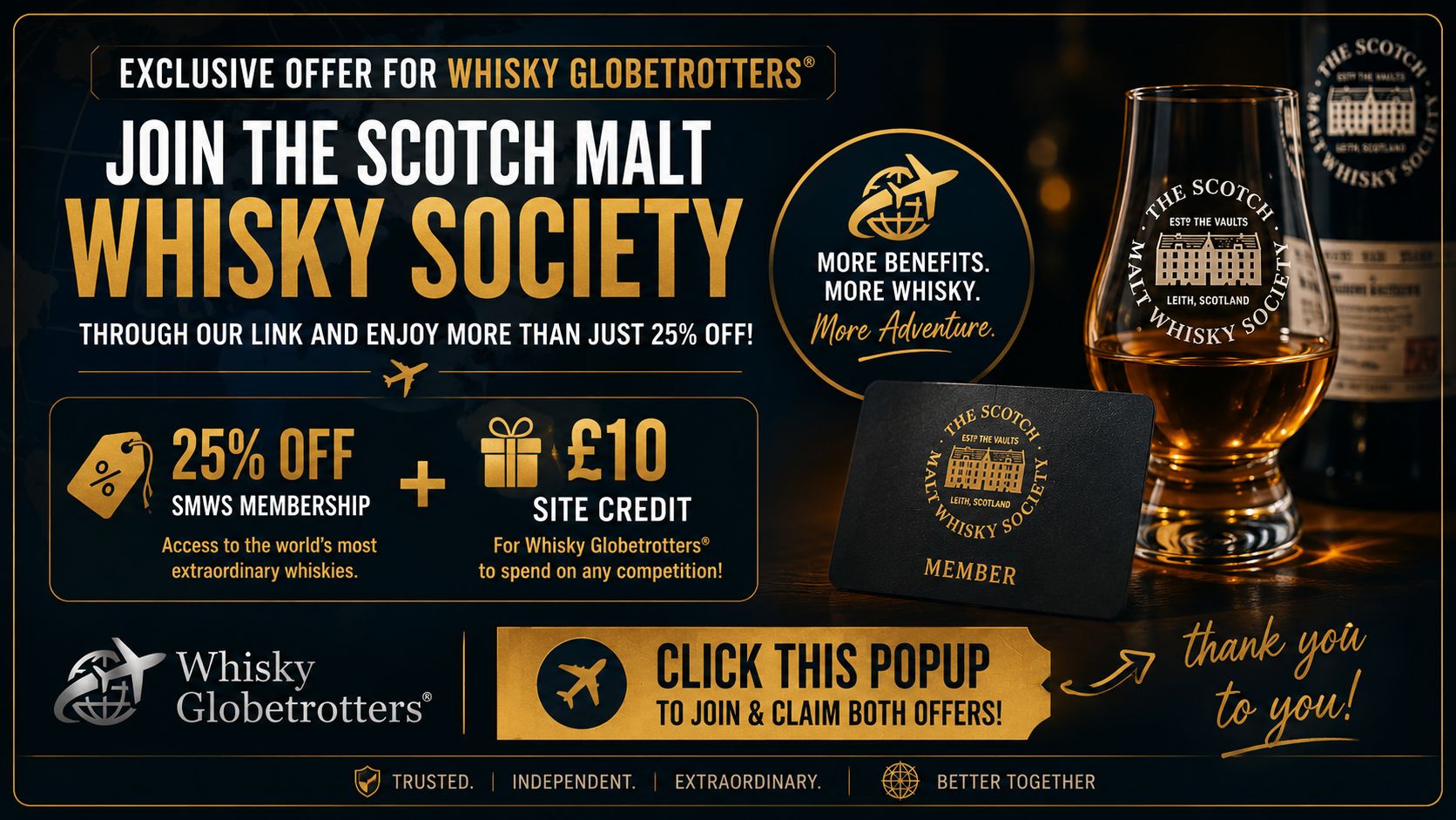 Join SMWS through Whisky Globetrotters®